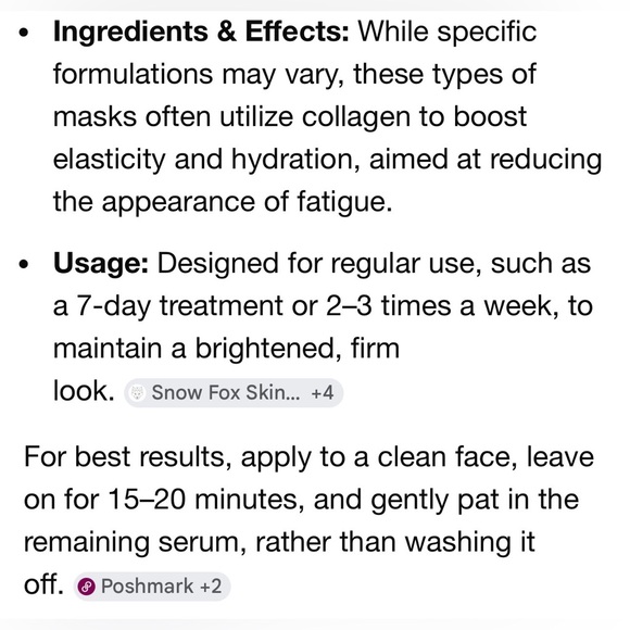 BCBGeneration | Box of 7 Sheet Masks Brighten & Plump Made in Korea Collagen NWT - Picture 10 of 13